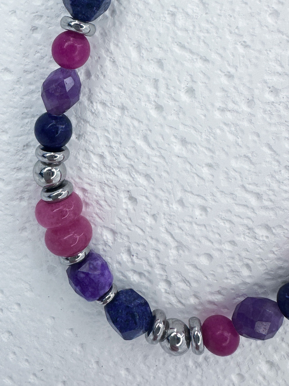 Bisexual pride steel necklace