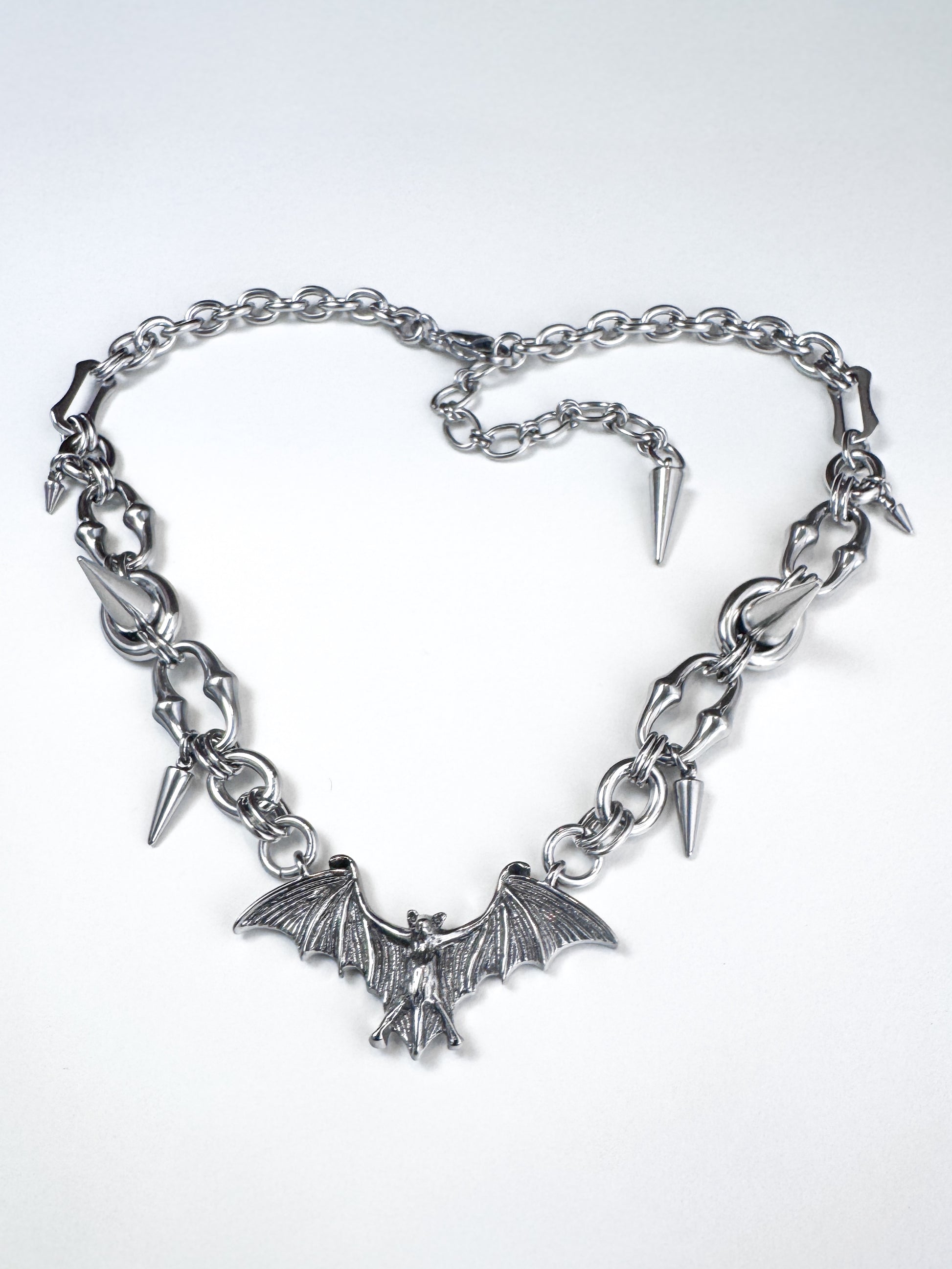 Flying bat handmade thorn necklace