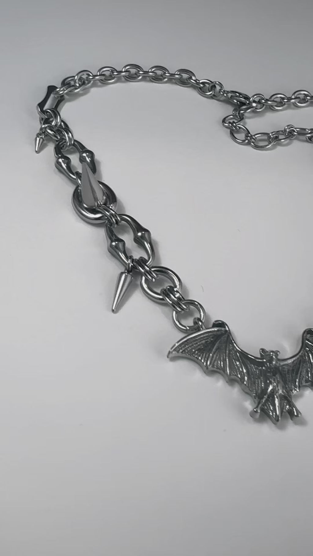 Flying bat handmade thorn necklace